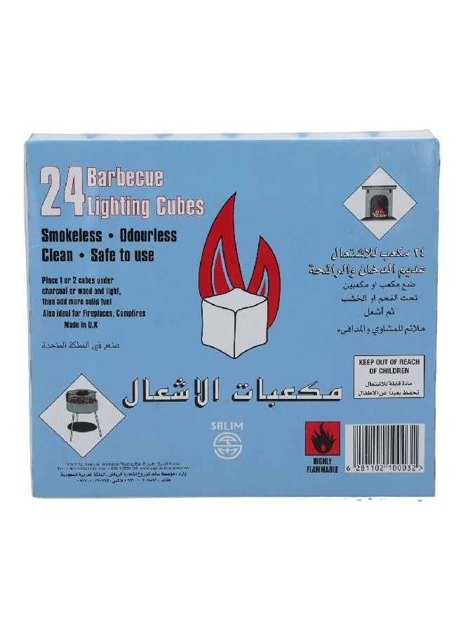Salim 24-Piece Smokeless Odourless Highly Flammable Barbecue Lighting Cubes White 3 x 19.8 x 17.6 cm 6281102100032 - Image 1